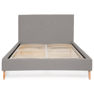 Světle šedá postel Vivonita Kent Linen, 200 x 140 cm