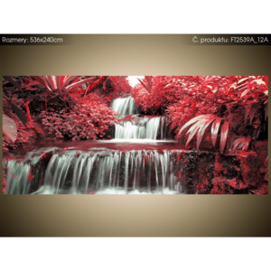 Fototapeta Vodopád v červené přírodě 536x240cm FT2539A_12A