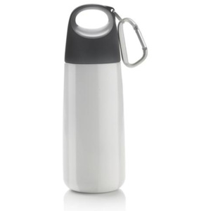 Bílo-šedá lahev s karabinkou XD Design Mini Bopp