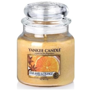 Vonná svíčka Yankee Candle Star Anise & Orange, střední