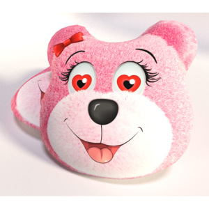 3D Polštářek Medvídek Růžový