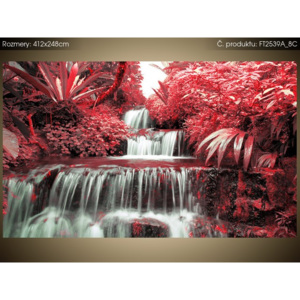 Fototapeta Vodopád v červené přírodě 412x248cm FT2539A_8C