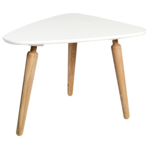 Konferenční stolek s bílou deskou z dubového dřeva Folke Cappuccino, výška 53 x 45 x 67 cm