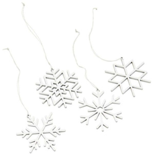 Set vánočních ozdob Snowflake Silver 5ks
