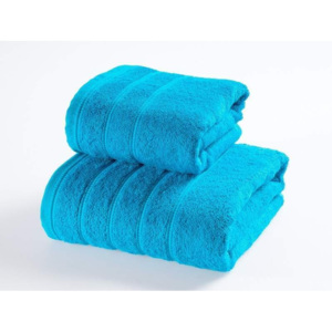 Goldea froté ručník / osuška Solid - azurově modrý 50 x 90 cm
