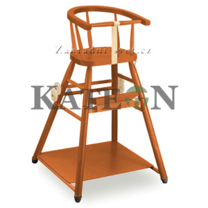 Dřevěná dětská jídelní židlička SANDRA rozkládací CERTIFIKOVANÁ - třešeň B306