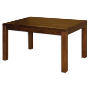 Drewmax Jídelní stůl st302 s140 masiv dub, šířka desky 2,5 cm, 2 křídla dub přírodní Hrana - C