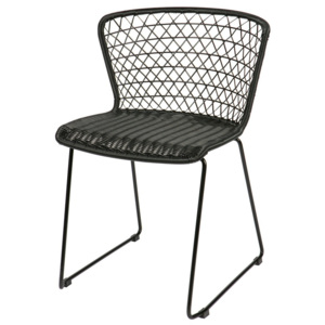 Sada 2 černých židlí s kovovou konstrukcí De Eekhoorn Quadro