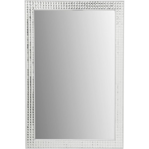 Nástěnné zrcadlo Kare Design Crystals White, 80 x 60 cm