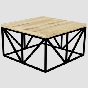 Stolek Noxolo (Rozměr: 50 x 50 cm, Výška stolu: 40 cm, Materiál desky: Dubová spárovka)