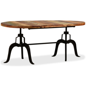 Jídelní stůl z masivního recyklovaného dřeva a oceli 180 cm