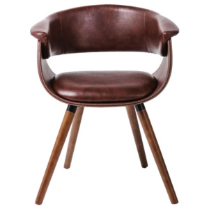 Sada 2 hnědých židlí s nohami z bukového dřeva Kare Design