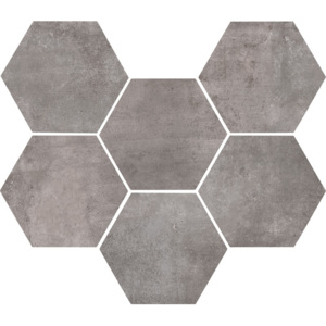 Marazzi Clays Hexagon MM5P lava, dlažba / obklad, retro, šedá, 21 x 18,2 x 0,95 cm