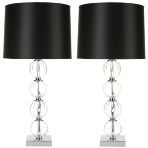 Sada 2 stolních lamp s černým stínítkem Safavieh Giulia