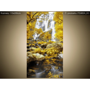 Fototapeta Nádherný podzimní vodopád 110x200cm FT2483A_2O (Extra gramáž a tloušťka (180-212g/m2 a 100um))