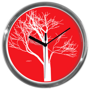 Designové nástěnné hodiny: Strom-červené, Výběr barev Šedá