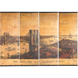 Nástěnná dekorace East River Bridge Canvas (4/Set)