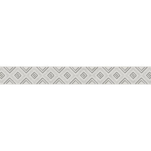 Kanjiža Denim taupe, listela čtvercový motiv, šedá, 6 x 50 cm