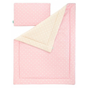 Souprava polštář a přikrývka 100x135 - Lovely Dots Pink / Beige 1417