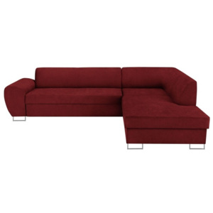 Červená rohová rozkládací pohovka s úložným prostorem Kooko Home XL Right Corner Sofa Piano