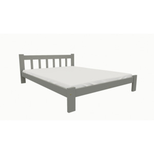 Dřevěná postel KV013 90x200 borovice masiv šedá