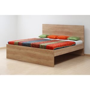 Dřevěná postel Bruno 105 200x90 Dub nebraska