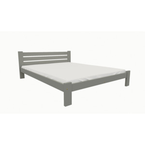 Dřevěná postel KV002 80x200 borovice masiv šedá