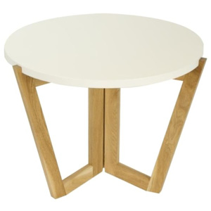 Konferenční stolek Dilmar 60 cm, bílá/dub