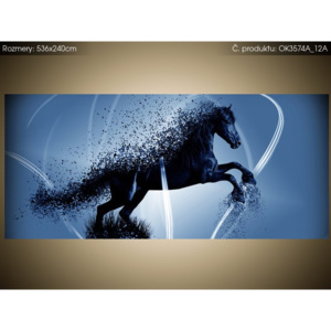 Samolepící fólie Modrý kůň - Jakub Banas 536x240cm OK3574A_12A
