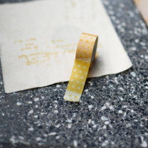 Washi páska "yellow asanoha" 15 mm x 7 m