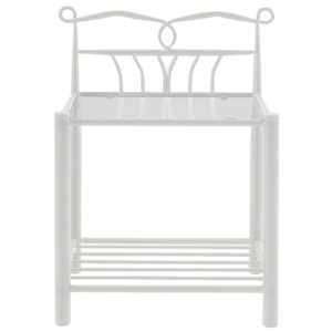 Design Scandinavia Kovový noční stolek Linia, 66 cm, bílá