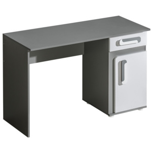 Pracovní stůl 120x50 cm v šedé barvě antracit v kombinaci s bílou matnou barvou KN1046