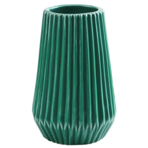 RIFFLE Váza 13,5 cm - tm. zelená