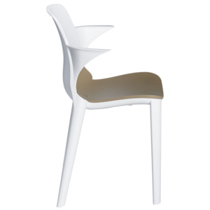 Resol Židle s podložkou Lyza bílo - béžová