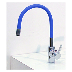 Dřezová vodovodní baterie Flex Color s modrým ohebným ramínkem