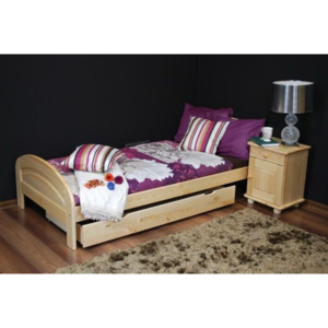 Masivní postel z borovice Lena 90 x 200 cm 03 - dub