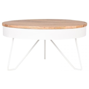 Vivo Konferenční stolek SAREN- Bílý 80 cm