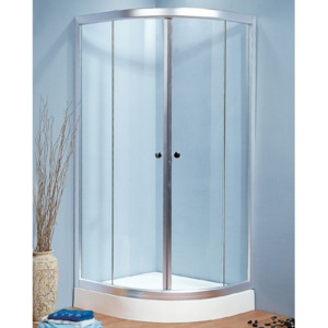 Sprchový kout 80x90cm GLASS EDITION čtrrtkruh ATYP + vanička
