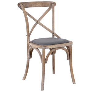 Dřevěná židle s polstrováním - 45*50*90 cm Clayre & Eef