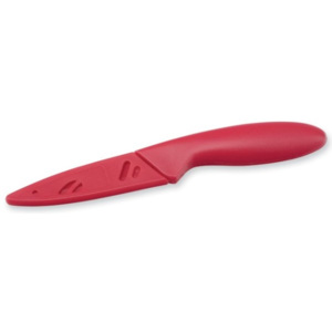 Nůž s ochranným krytem 19 cm - červený