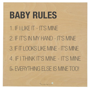 Cedule Baby Rules (kód BDAY10 na -20 %)