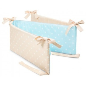 Mantinel do postýlky - Lovely Dots Mint / Beige 1411