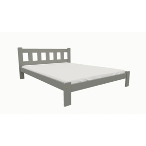 Dřevěná postel KV003 80x200 borovice masiv šedá