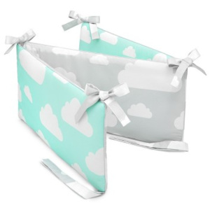 Mantinel do postýlky - Cloud Mint / Grey 1526