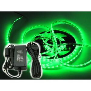 BERGE LED pásek SMD 3528 - 1m - 60/m - 4,8W/ - zelený - IP65 - zdroj SADA