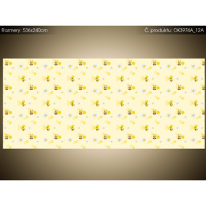 Samolepící fólie Malá žlutá včelka 536x240cm OK3974A_12A