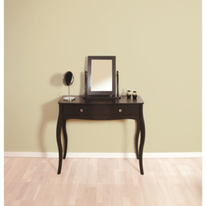 Toaletní stolek se zrcadlem Baroko - černá/hnědá