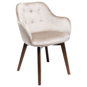 Béžová židle s nohami z bukového dřeva Kare Design