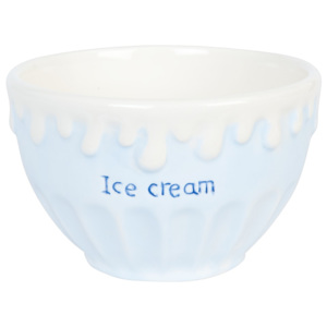 Modrá keramická miska na zmrzlinu Clayre & Eef, Ø 15 cm
