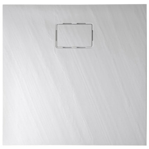 Sapho ATIKA sprchová vanička z litého mramoru, čtverec 90x90x3,5cm, bílá, dekor kámen